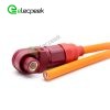 Energy Storage Connector Cable 1 Pin 90° Plug To Plug Red To Black 8mm Plastic 200A IP67 25mm²