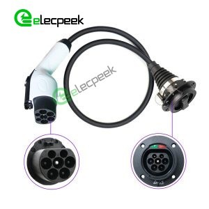 GBT Plug to IEC 62196-3 Socket 32A 250V EV Fast Charging Adapter with 1 Meters Cable