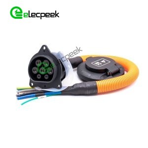 GB Standards AC Charging Connector Socket 16A 250V Single Phase EV Charger with 0.5 Meters Cable