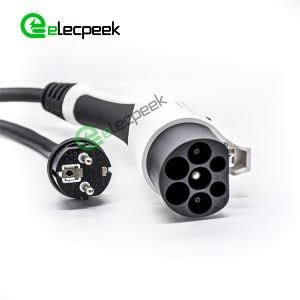 GB Standards AC Charging Connector Plug 16A 250V Single Phase EV Charger Mode 2 with 5 Meters Cable