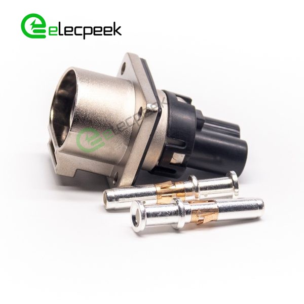 HVIL High Voltage Interlock Connector 2 Pin 3.6mm 35A Straight Socket Metal Shell A Key