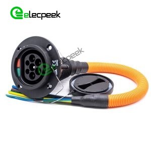 IEC 62196 Type 2 AC Charging Socket 16A 250V Three Phase EV Quick Charger with 0.5 Meters Cable